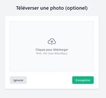 Étape 5 - Téléverser une photo